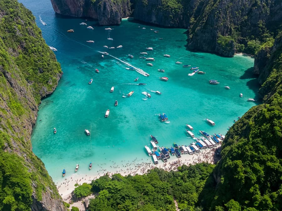 From Phuket: Phi Phi Island & Maya Bay Tour by Catamaran with Lunch & Hotel Transfers