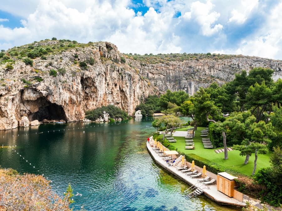 From Athens: Temple of Poseidon & Lake Vouliagmeni Swimming Day Trip