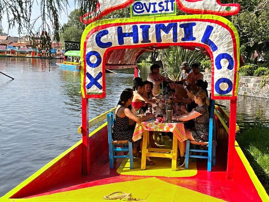 Xochimilco Boat Tour with Mexican Tacos, Unlimited Drinks & Games