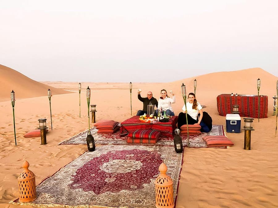 Private Al Khatim Desert BBQ Dinner with Dune Bashing & Hotel Transfers