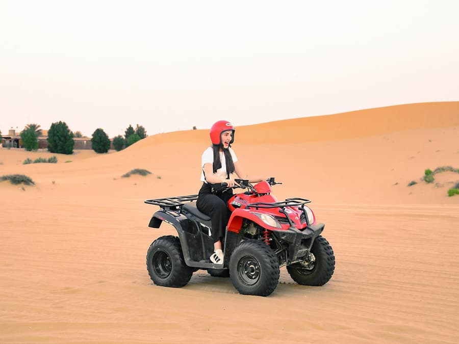 Abu Dhabi Desert Quad Bike Adventure with Bedouin Camp Activities & Transfers