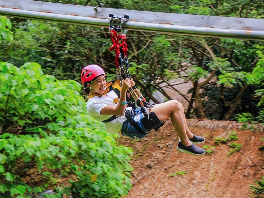Hanuman World A+ Combo: 32 Zipline Platforms + Roller Zipline + Sky Walk + Meal with Round-Trip Transfers