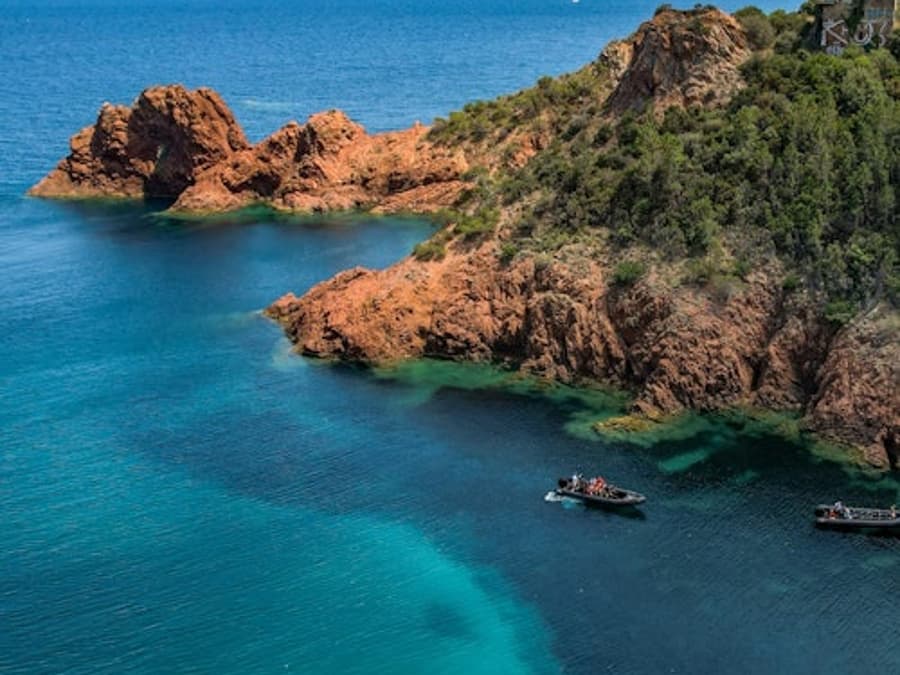Udflugt med båd til Massif de l'Esterel