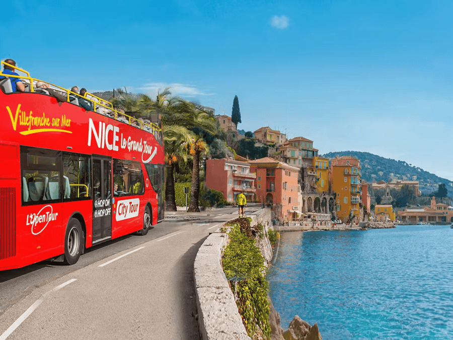 Tour en bus à arrêts multiples à Nice et Villefranche