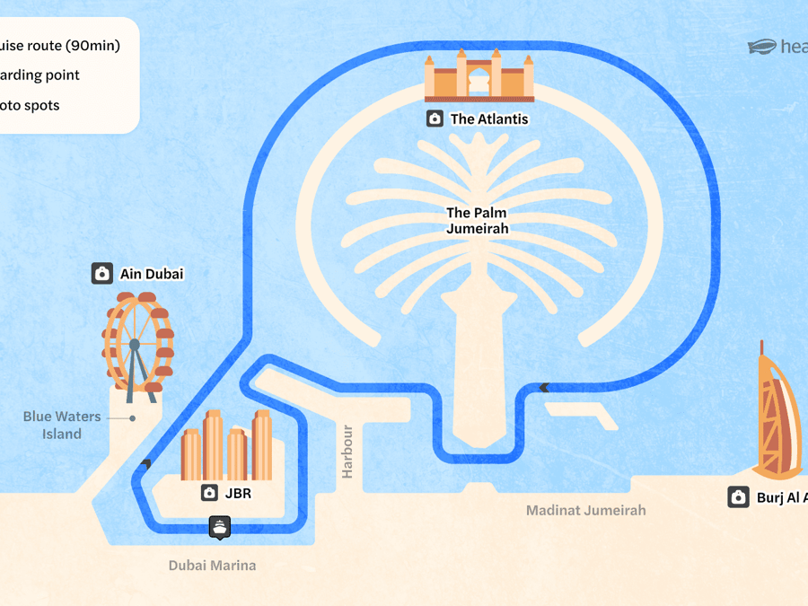 Des de Dubai Marina: Tour en llanxa ràpida de 1,5 hores per la Marina de Dubai, el Burj Al Arab i l'Atlantis