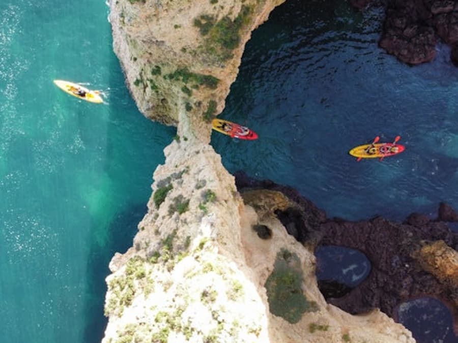 Ponta da Piedade Grottor: Kajaktur från Lagos