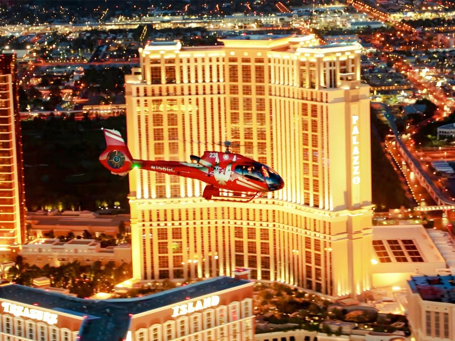 12-min Las Vegas Strip Highlights Night Helicopter Tour