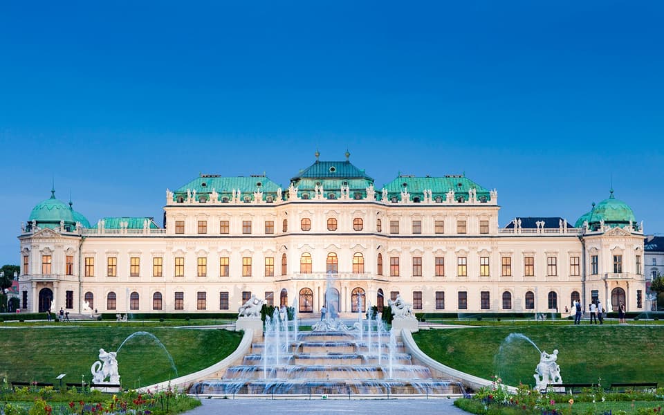 The facade of Vienna's Belvedere Palace