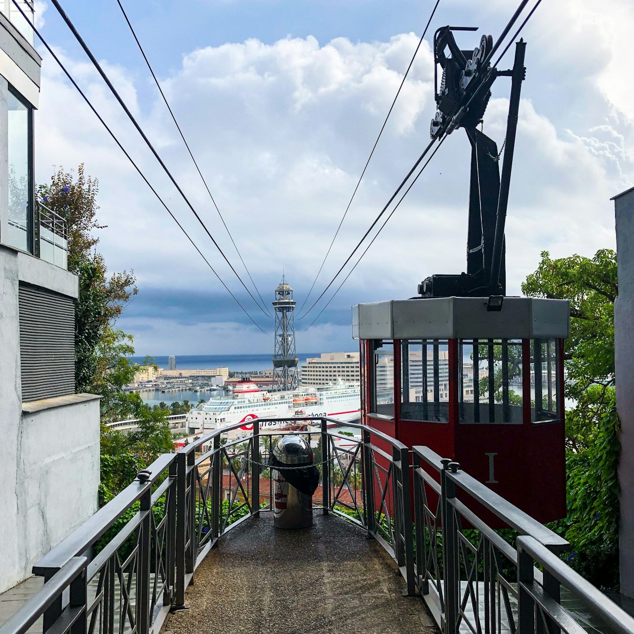 Barcelona Cable Car: One Way from Montjuic Mountain