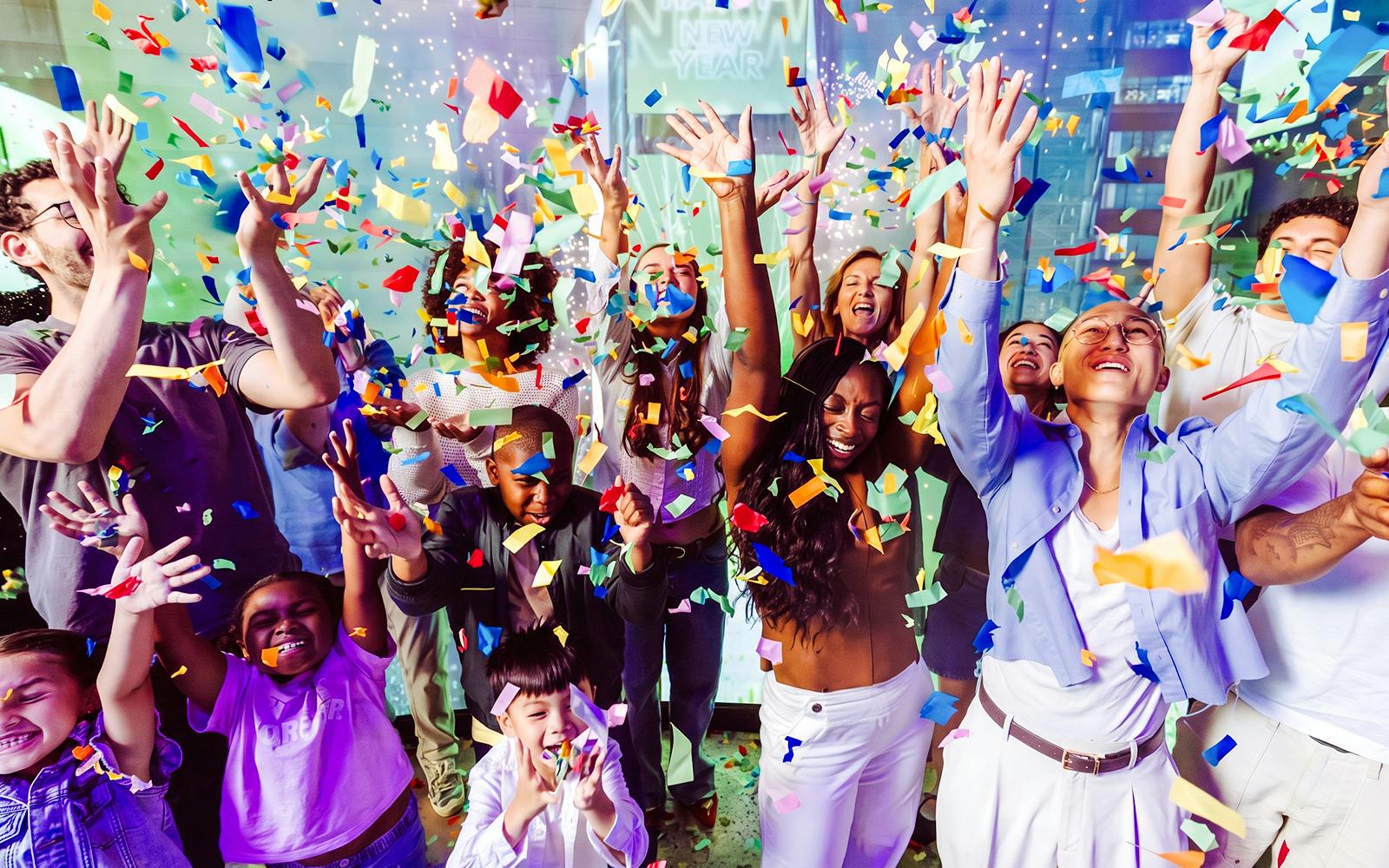 Confetti and New Year’s Eve celebration imagery