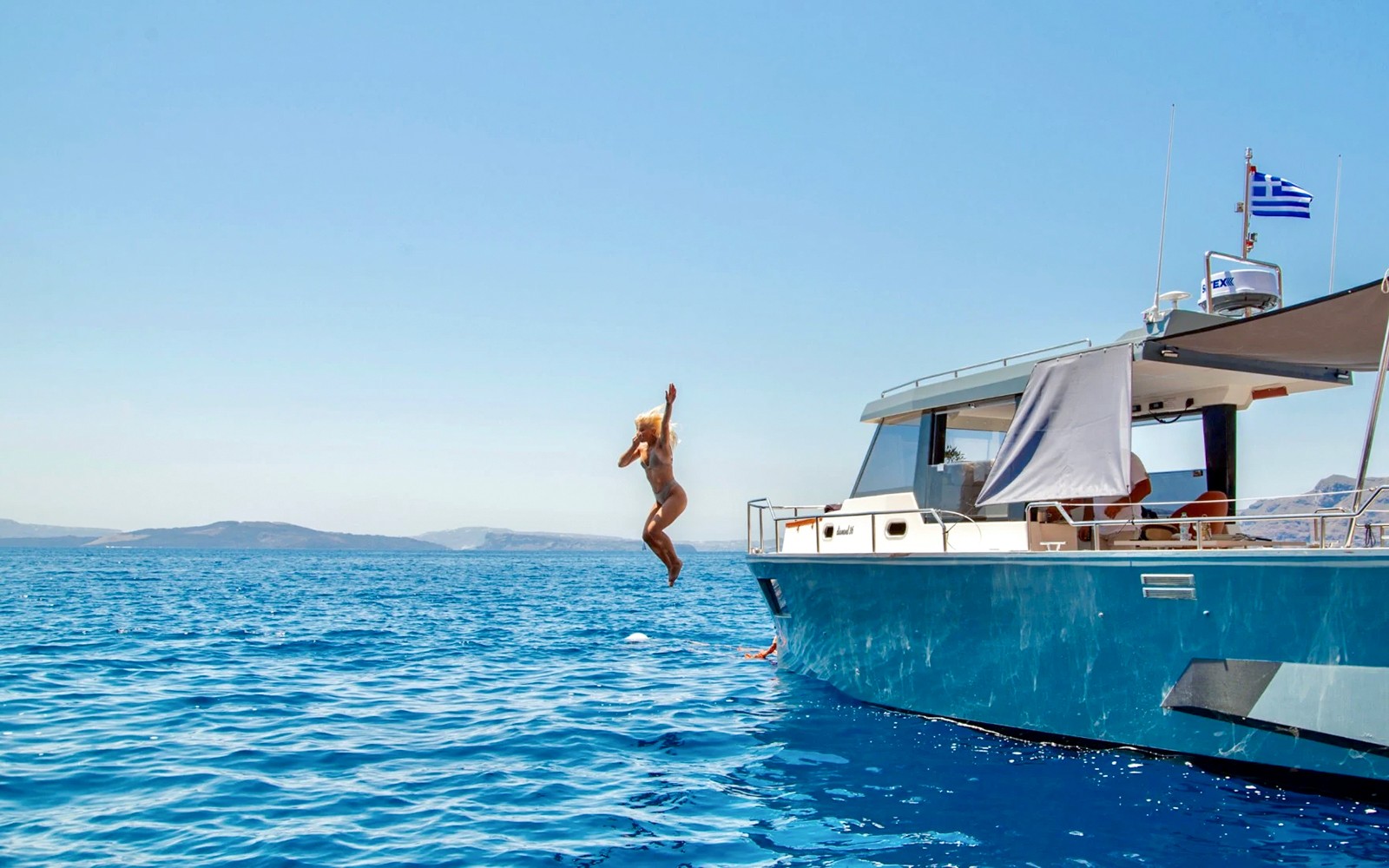 From Santorini: Classic Catamaran Cruise with Meal, Drinks & Transfers — gallery 5