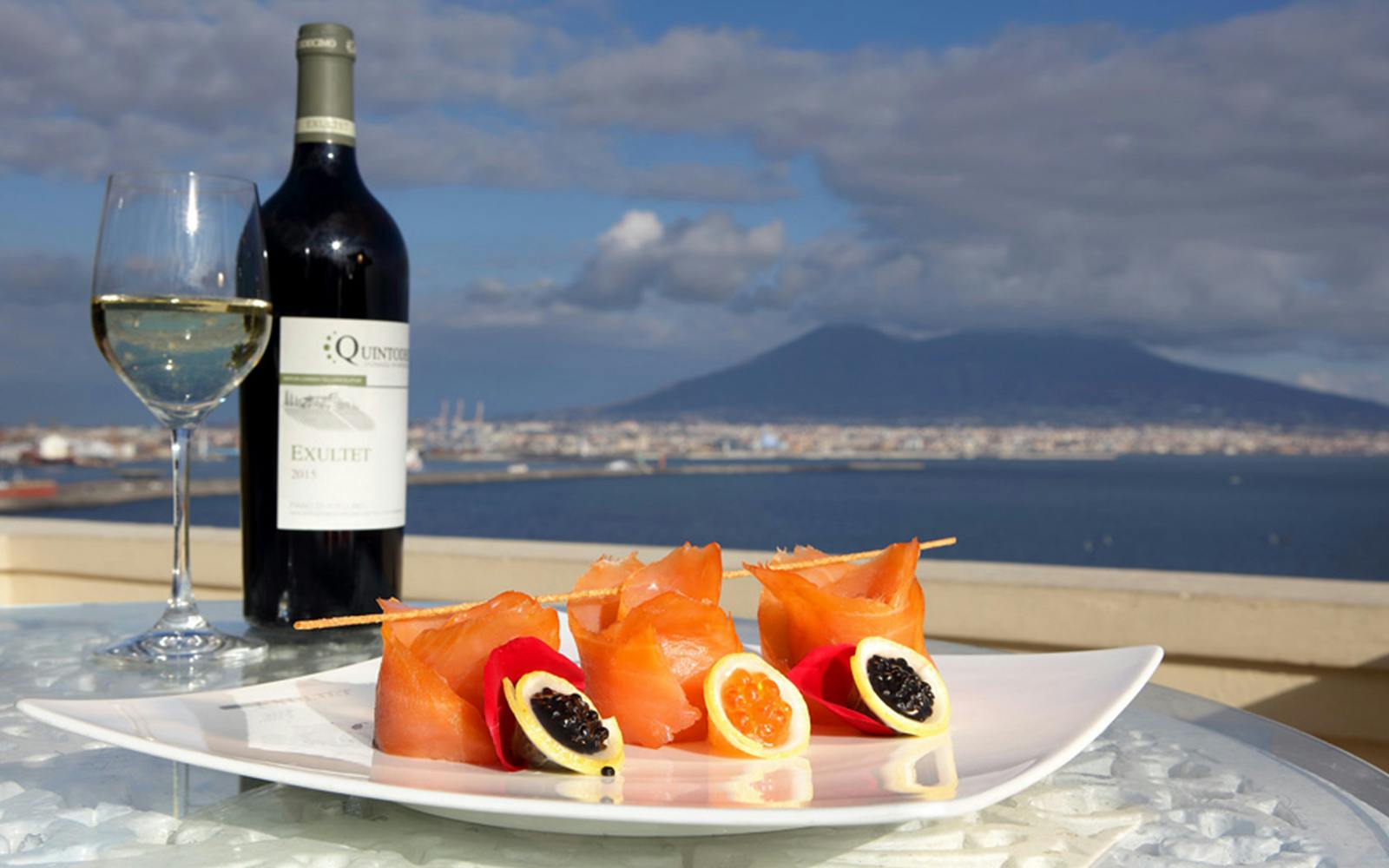 Romantic Dinner on the Rooftop Panoramic Terrace in Naples