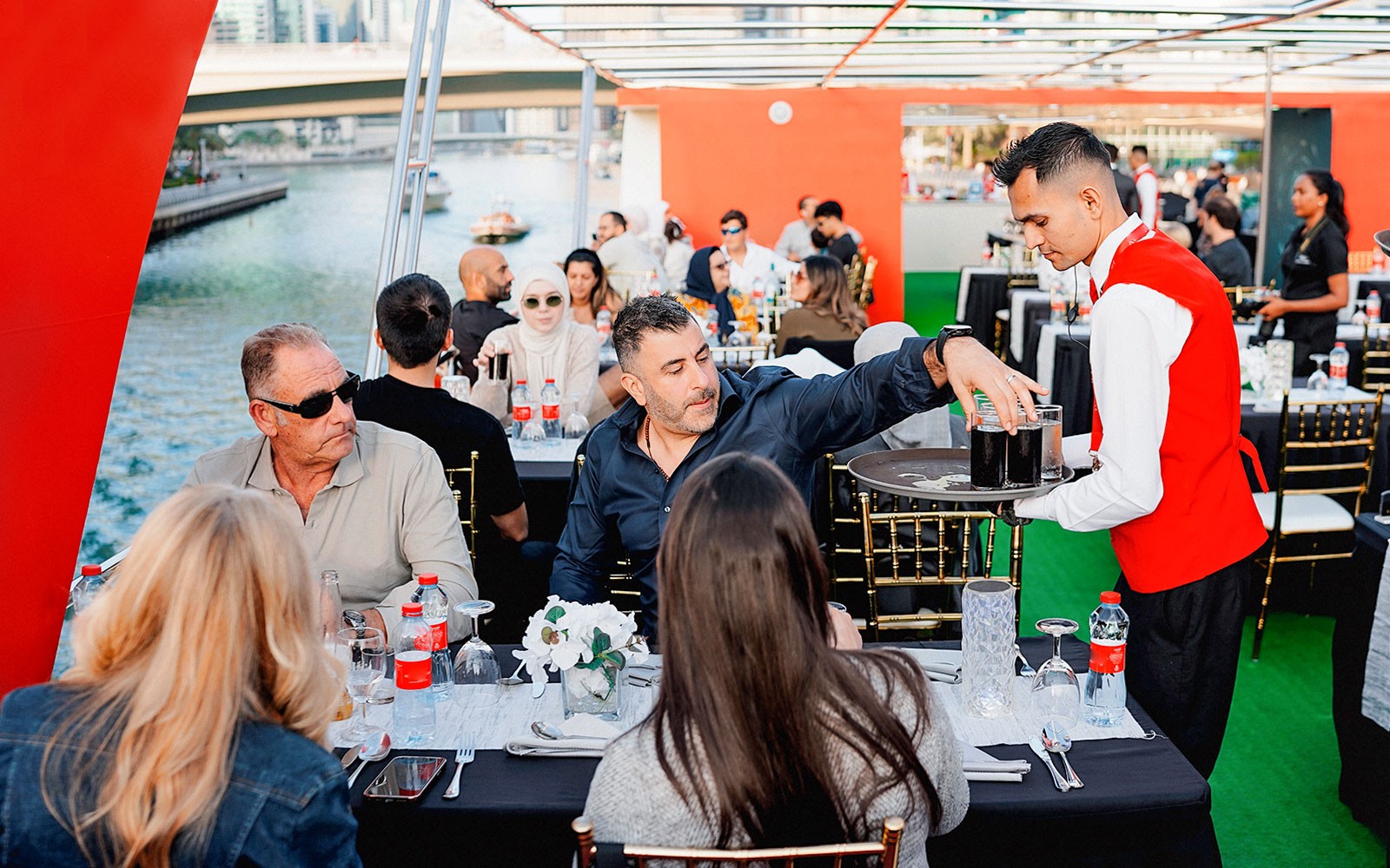 From Dubai Marina: 1.5-Hour Sunset/Dinner Cruise with Open Bar, Live Music & International Buffet — gallery 3