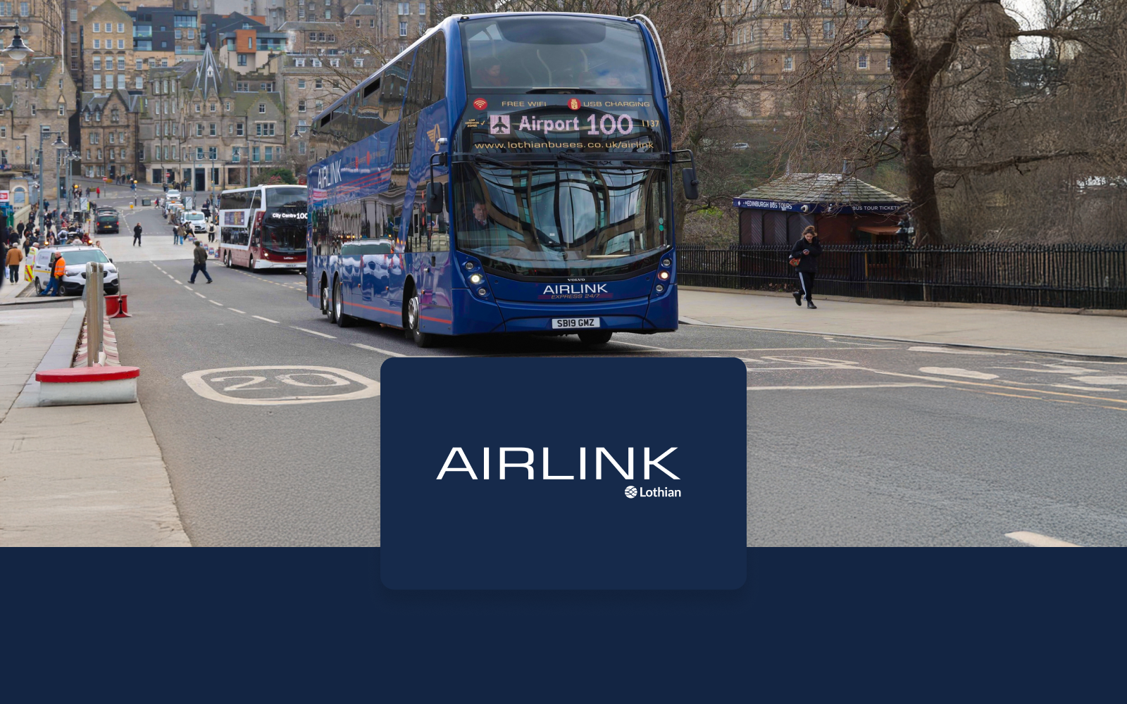 Airlink 100: Eenrichtings- / Dagretourbusoverbrenging tussen Edinburgh Airport & Waverly Bridge Station tickets at Waverley Bridge