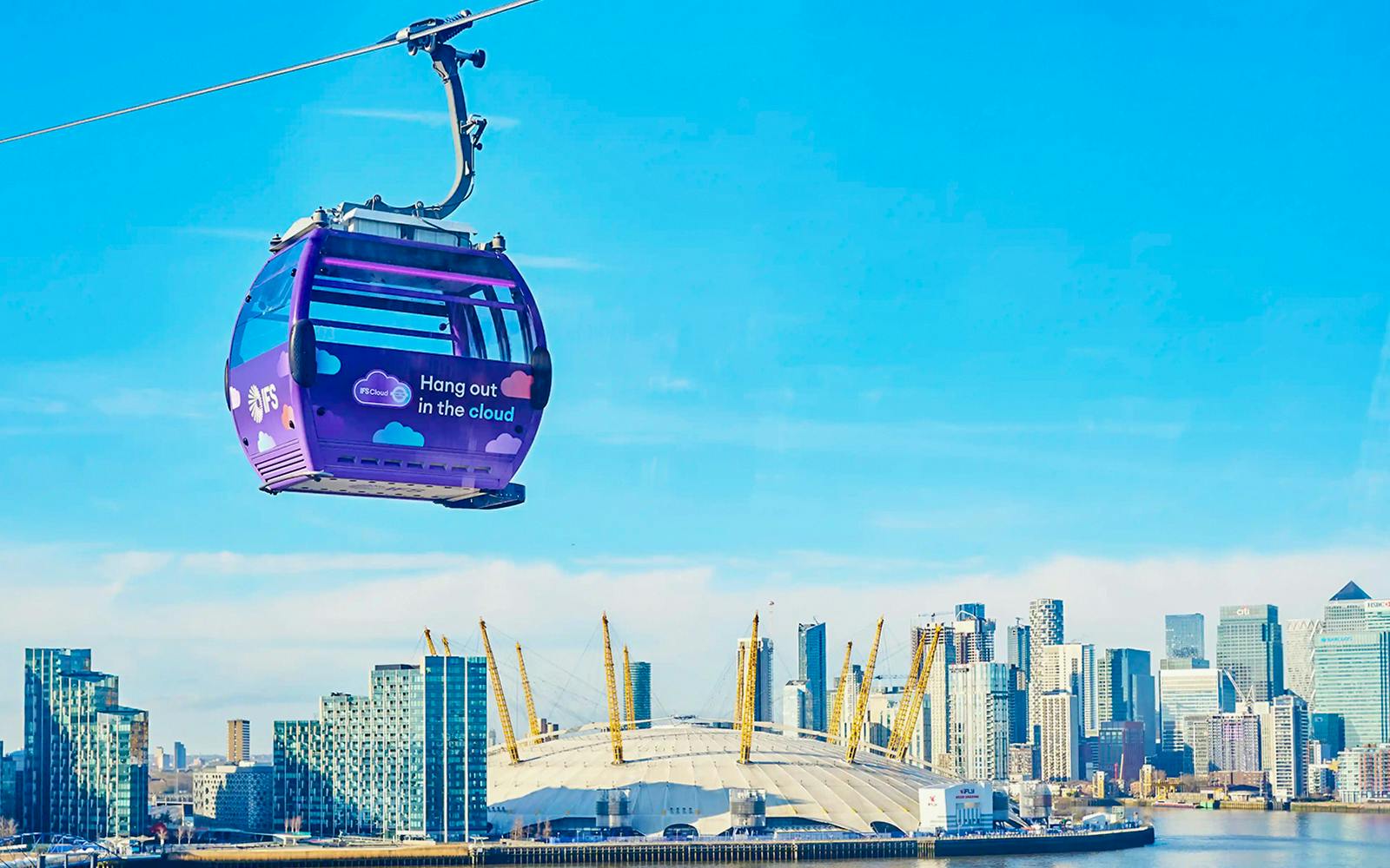 London IFS Cloud Cable Car: Champagne Experience Tickets visitor view at IFS Cloud Cable Car