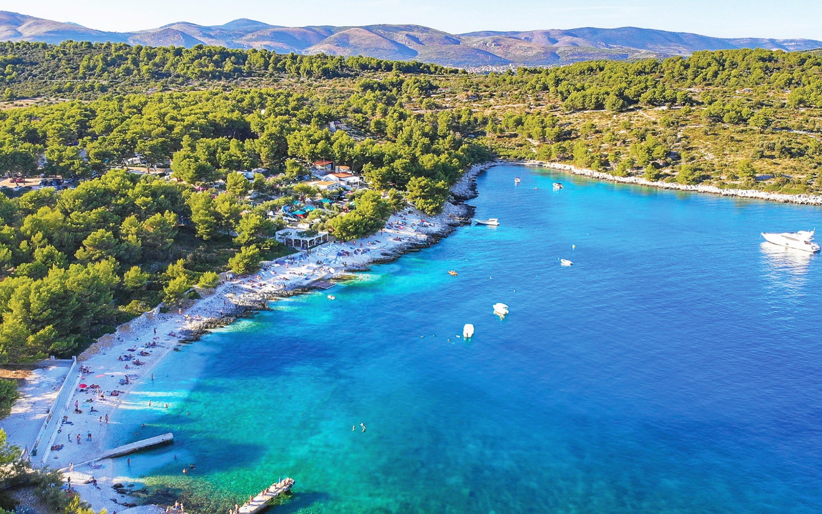 From Split: Blue Lagoon, Duga Bay & Trogir Boat Tour with Snorkeling