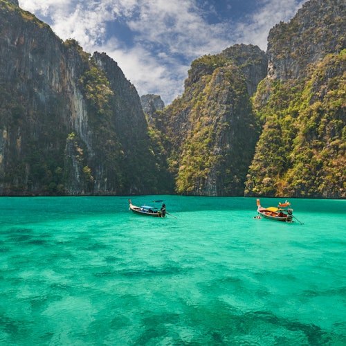 Phi Phi Islands: Afternoon Island Sunset by Longtail Boat