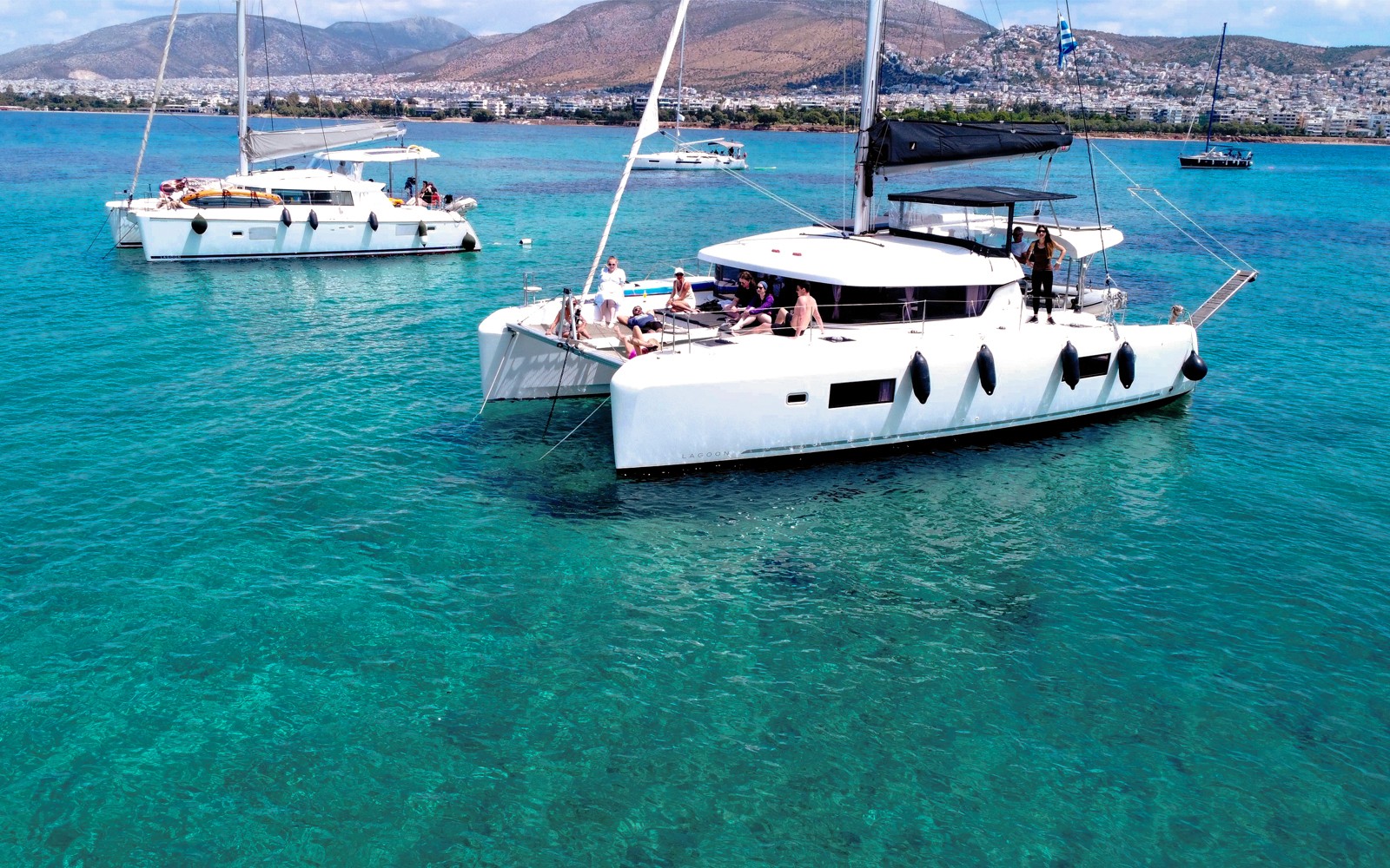 From Athens: Catamaran Cruise Along Athens Riveria with Lunch and Wine — gallery 5