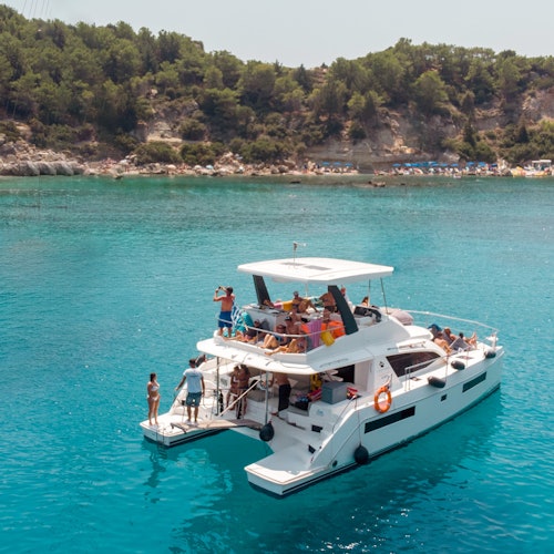 Rhodes: Power Catamaran Day Cruise with Lunch — gallery 1