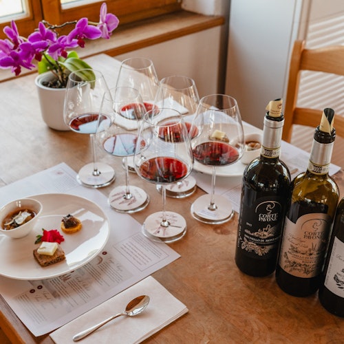 Corte Pavone Winery Estate: Montalcino Wine Tasting + Gourmet Bites