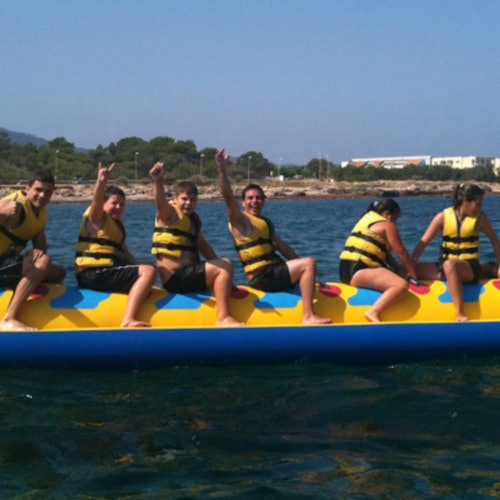 Ibiza: Boat Trip with Banana Boat, Food & Premium Open Bar — gallery 1