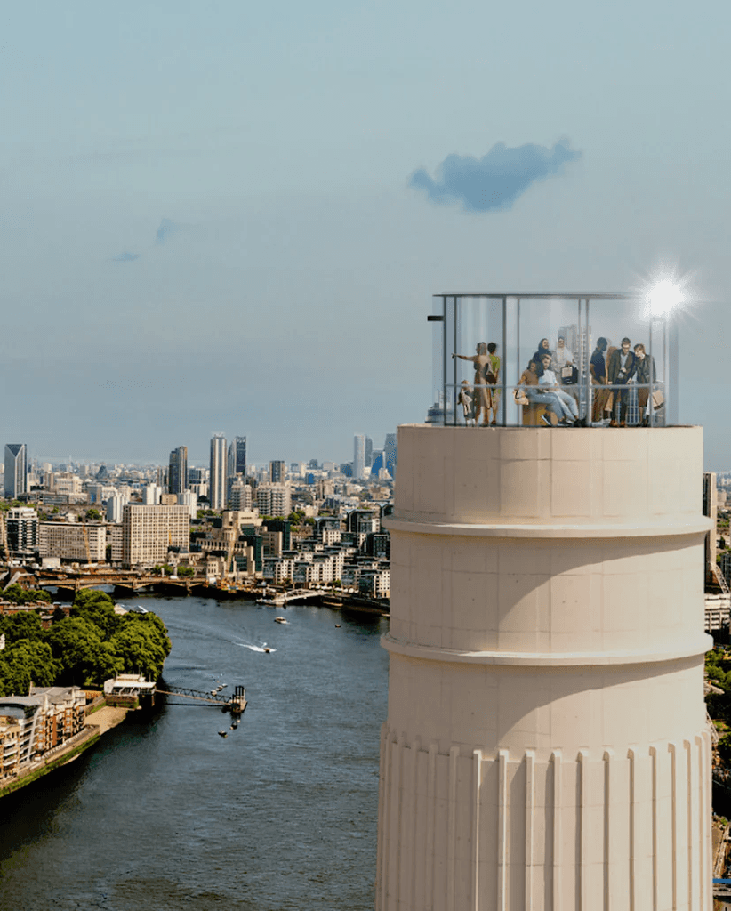 Battersea Power Station London: The Chimney Lift Entry Ticket — portrait