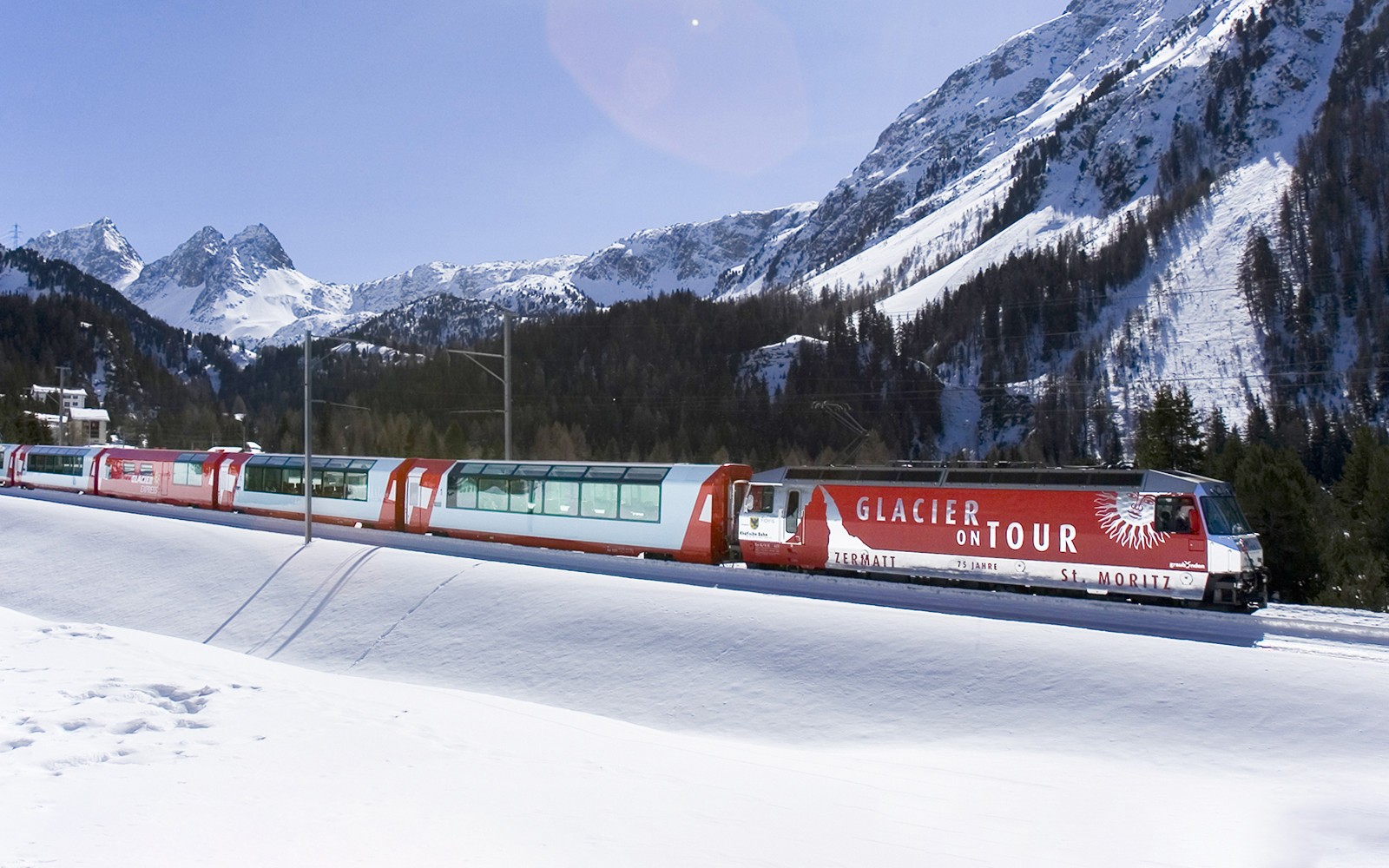 Glacier Express (Ticket with Seat Reservation): Zermatt to/from Chur/St. Moritz