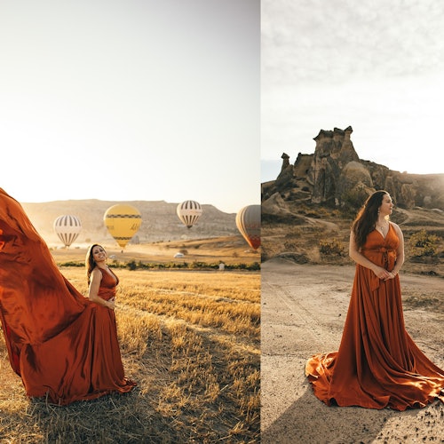 Cappadocia: Photoshoot with a Flying Dress
