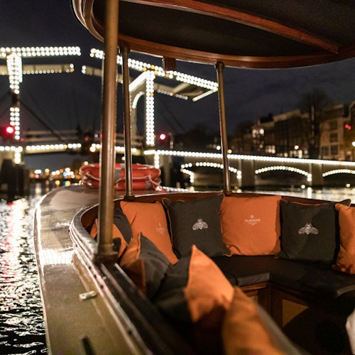 Amsterdam: Flagship Evening Open Boat Cruise