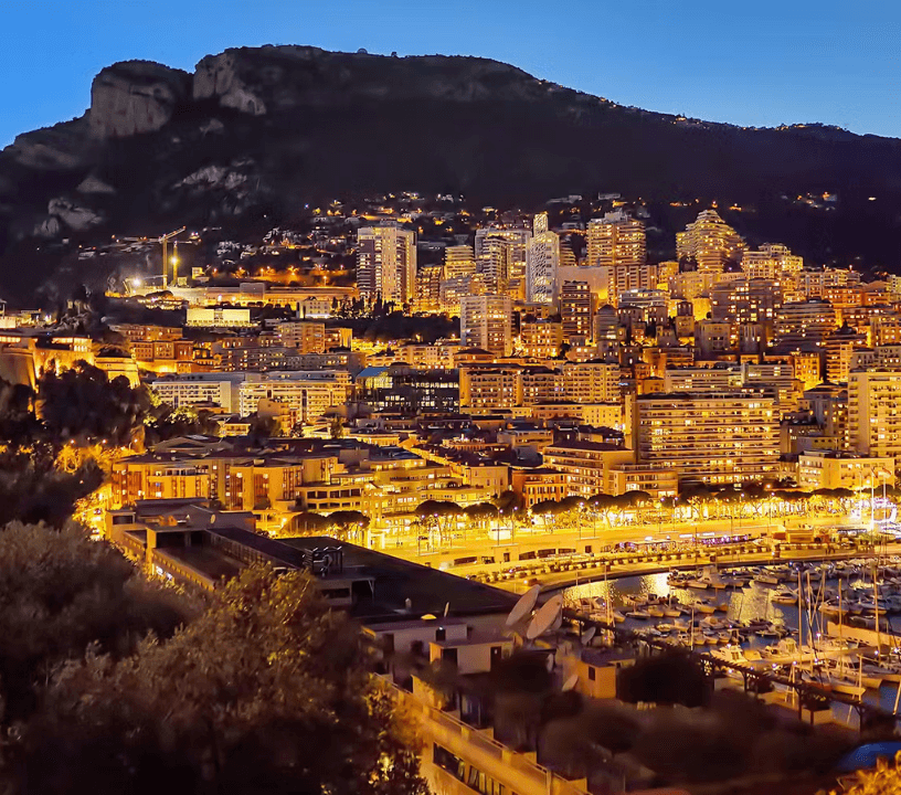 Night Tour of Monaco Formula 1 Track and Monte Carlo