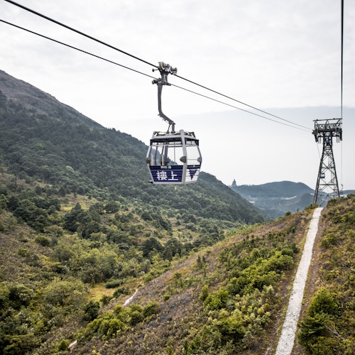 Ngong Ping Cable Car Roundtrip: One-way Standard + One-way Crystal Plus Cabin