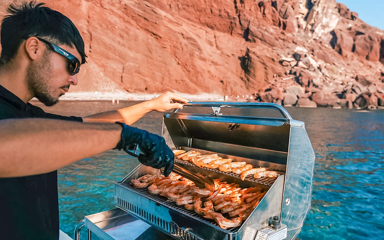 From Santorini: Classic Catamaran Cruise with Meal, Drinks & Transfers — gallery 3