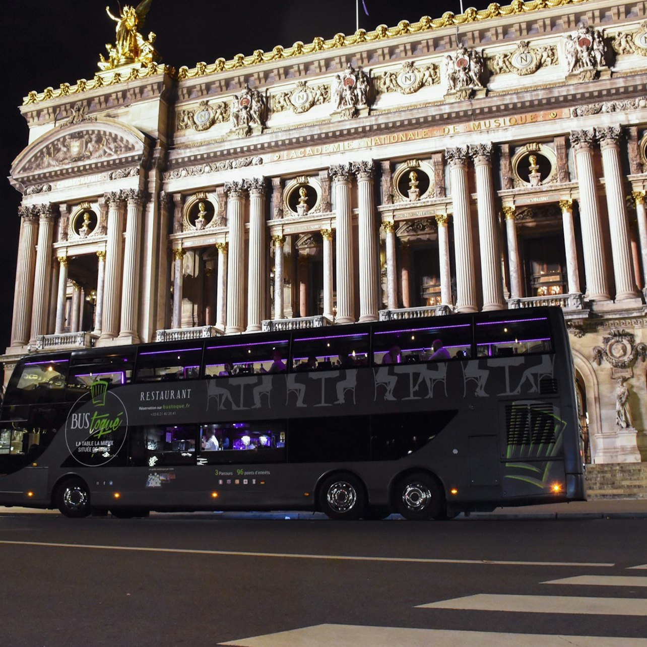 Bus Toqué Paris: 3-Course Dinner Tour visitor view at Paris Food Tours