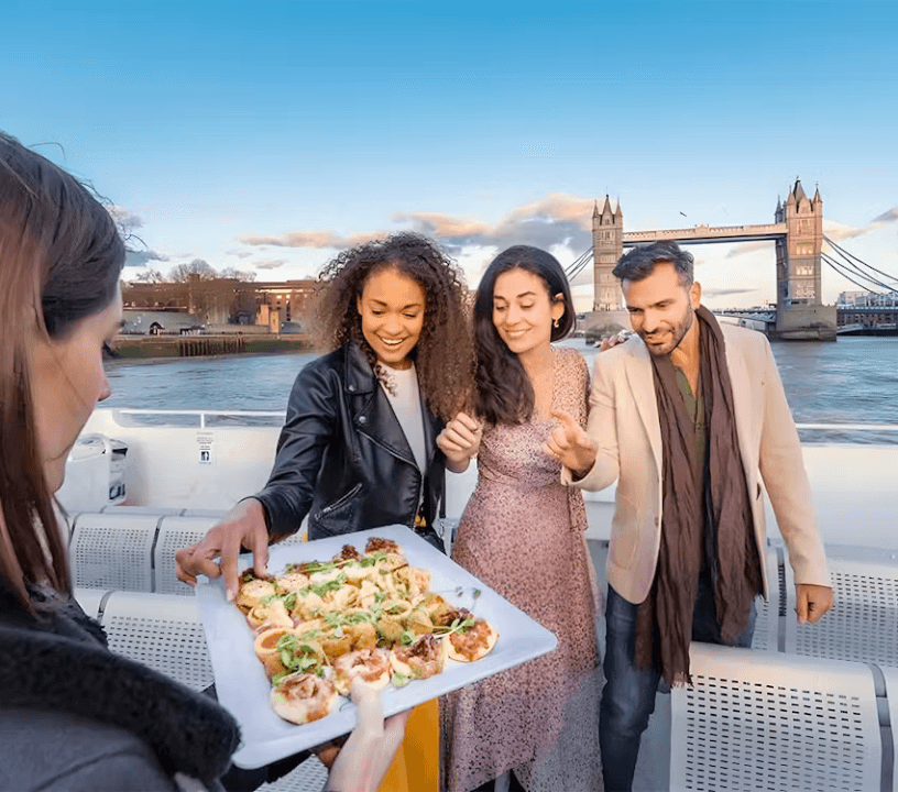 Thames River Evening Cruise with Sunset Views, Sparking Wine & Canapés — gallery 1