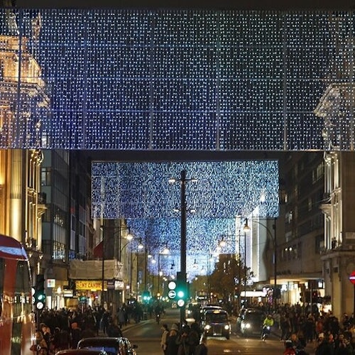 London Christmas Lights Experience on a Vintage Open-Top Bus