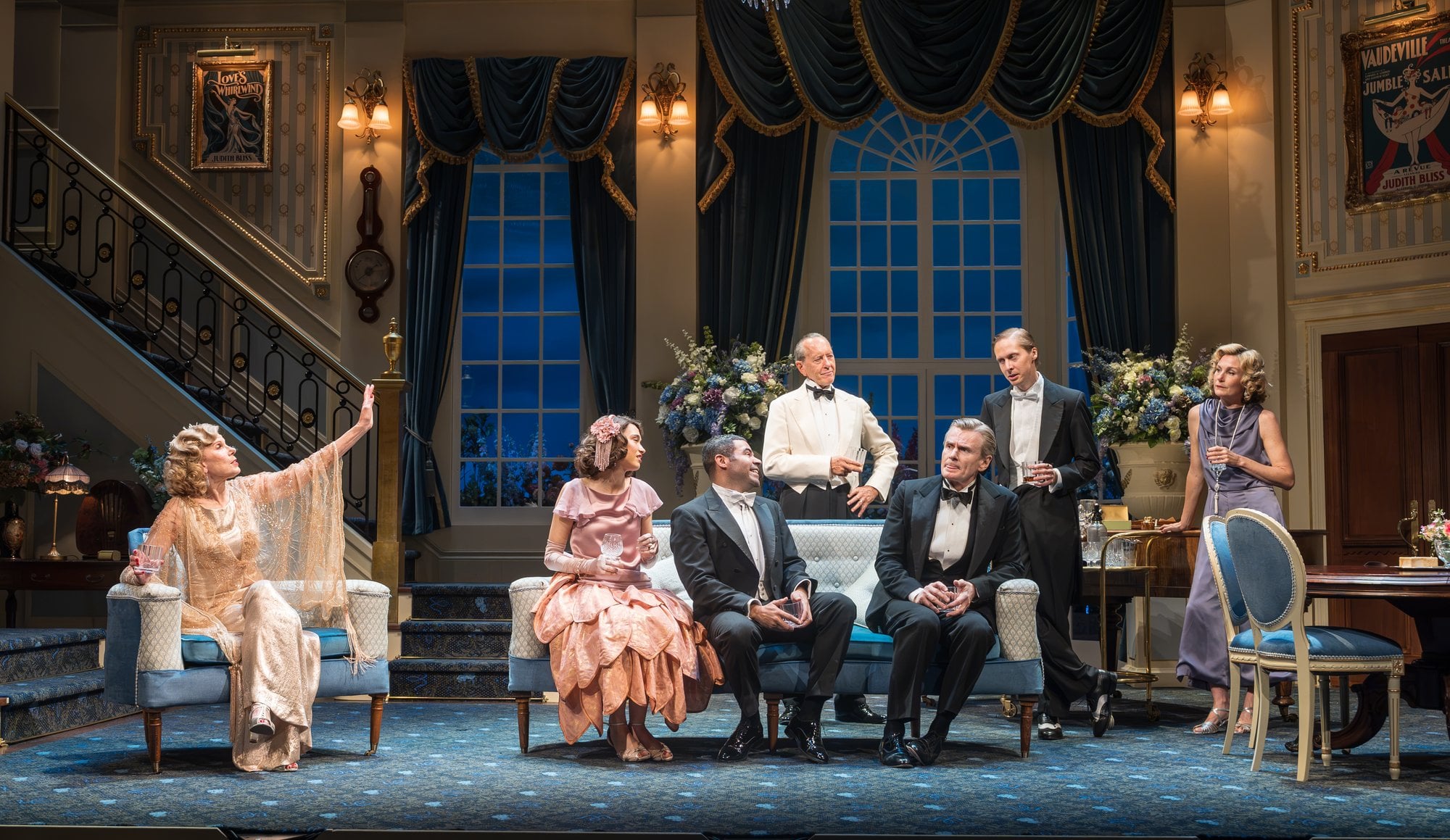 The company of Hay Fever at Wyndham's Theatre. Photo: Marc Brenner