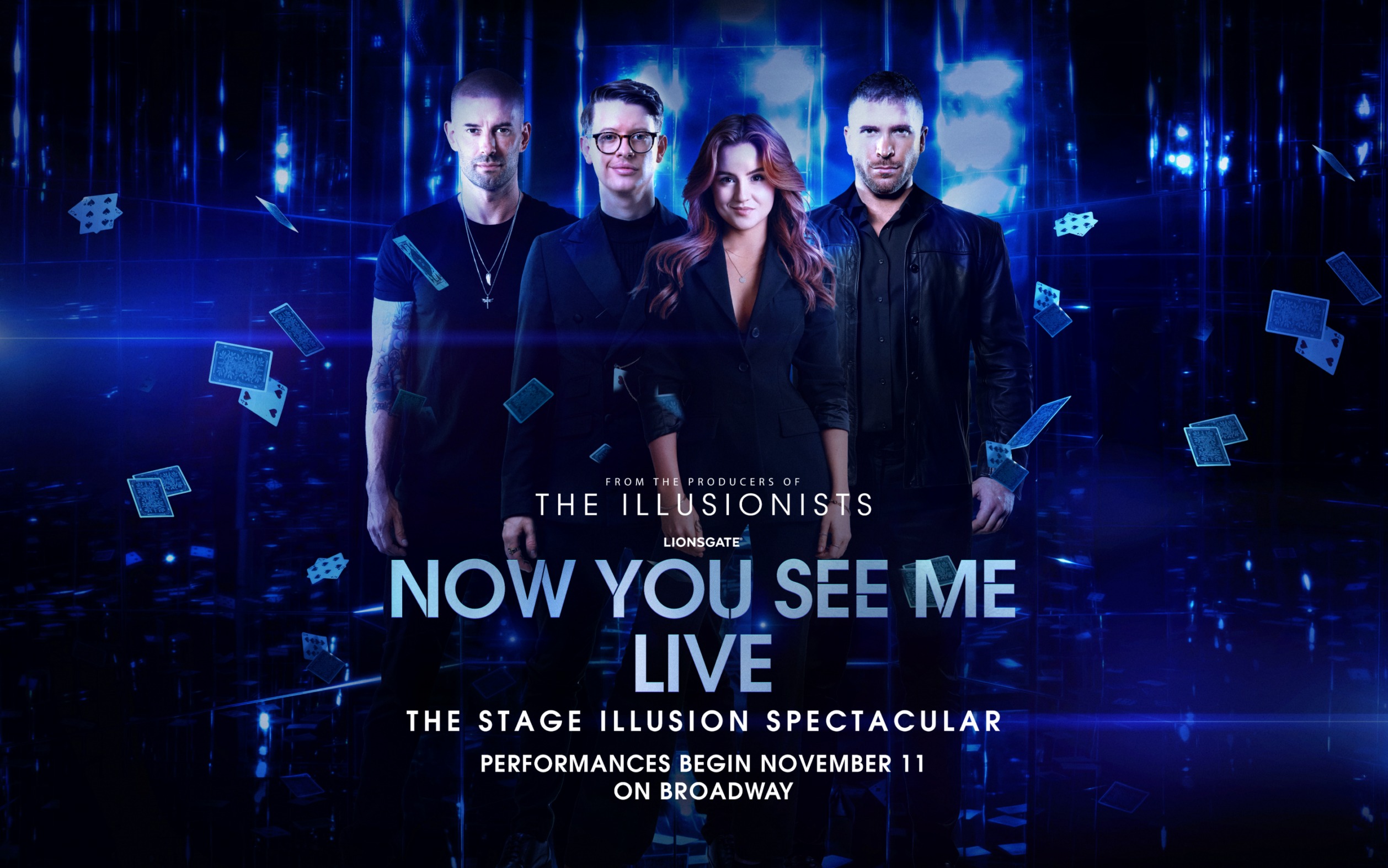 Now You See Me Live key art with the Four Horsemen