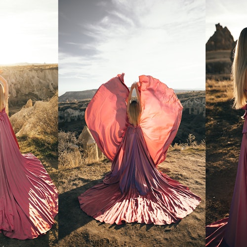 Cappadocia: Photoshoot with a Flying Dress