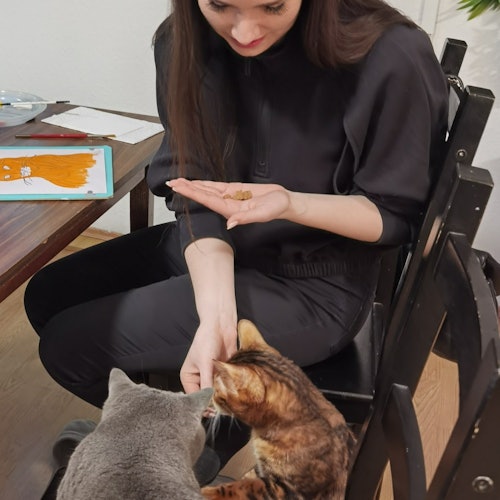 Cat Museum Budapest: Guided Acrylic Painting Workshop — gallery 4