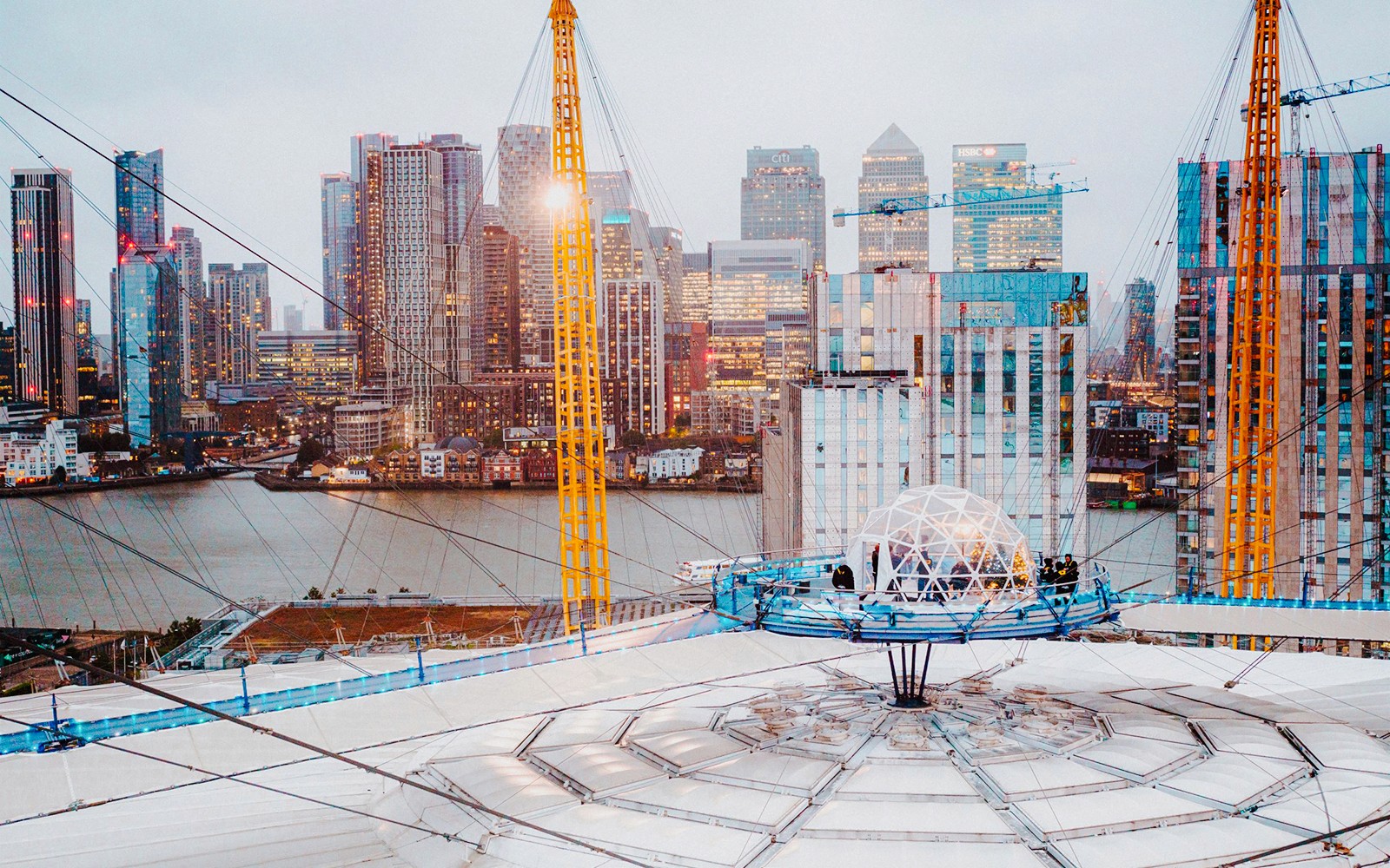Up at the O2 Snow Globe Experience — mobile