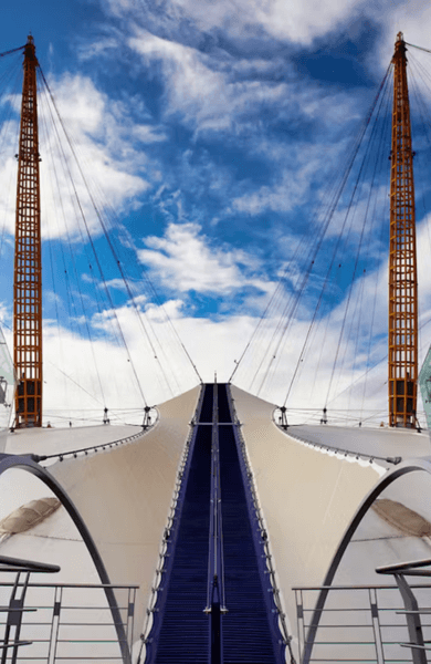 Up at The O2 Climb — portrait