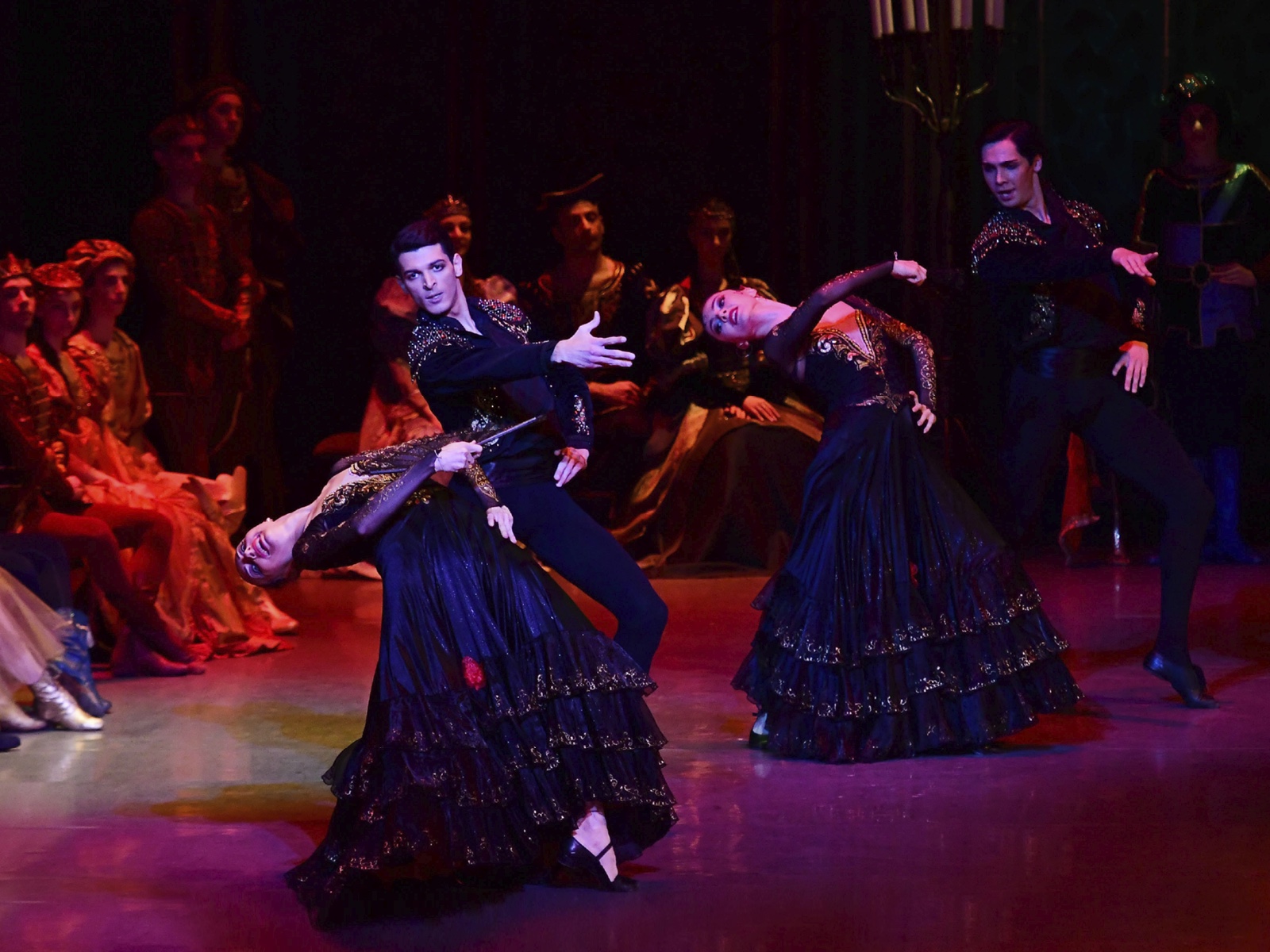Ballet de Santiago in the ballroom act of Swan Lake