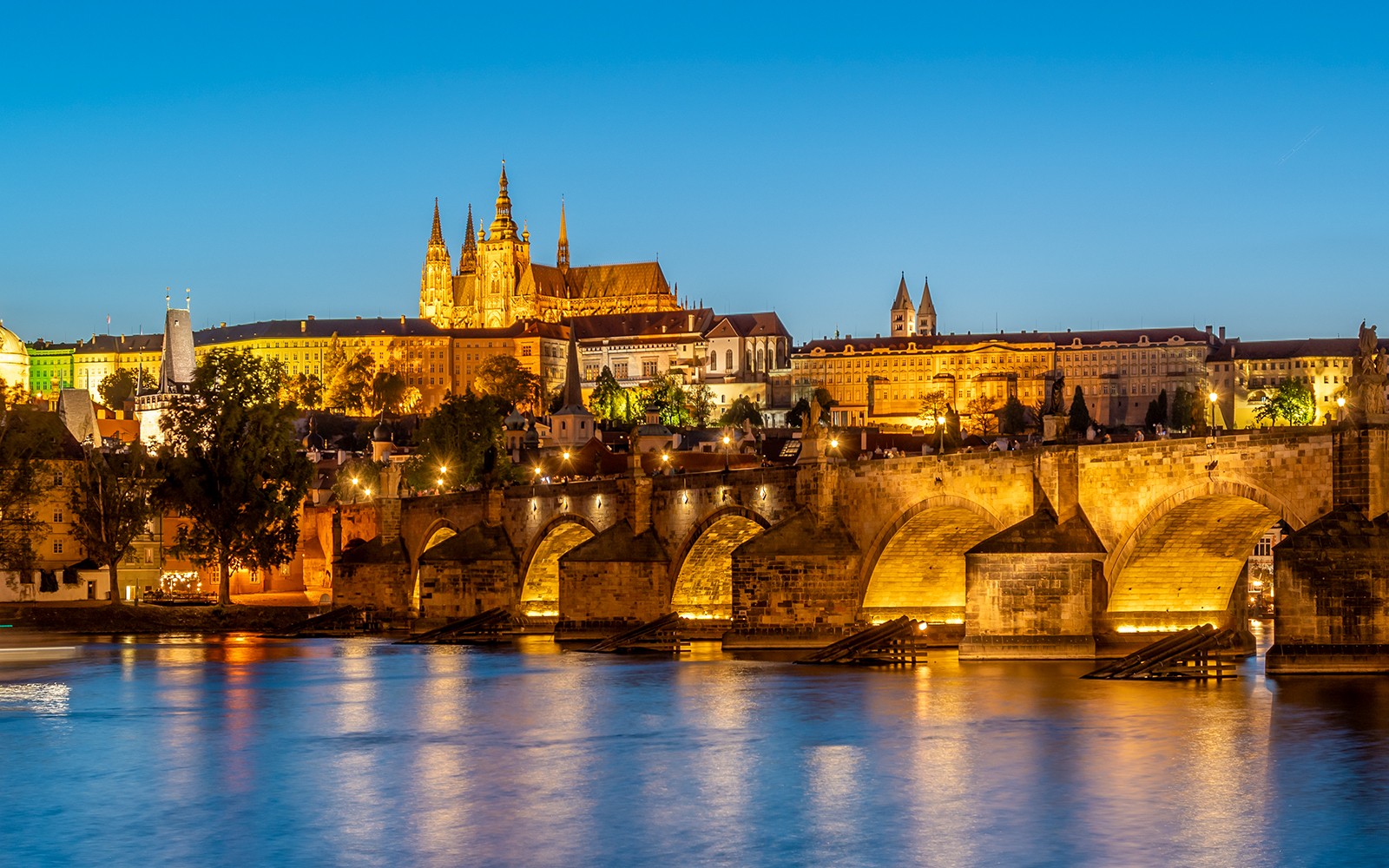 Prague Sightseeing Boat Cruise with Buffet Dinner
