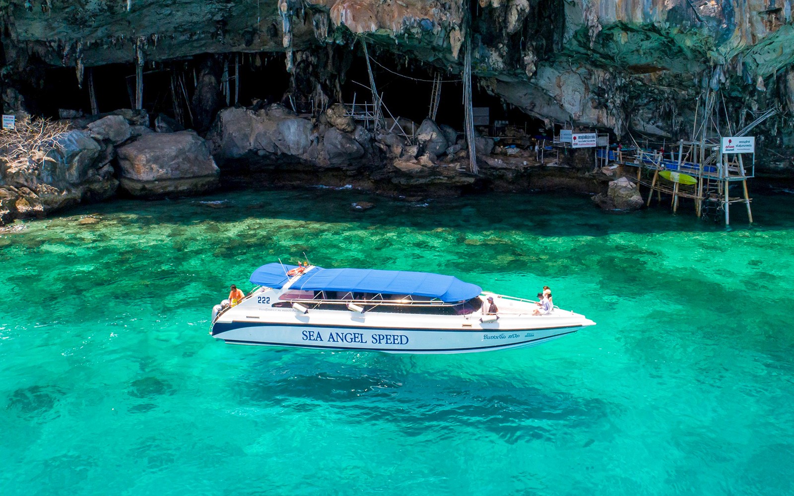 By Speedboat: PhiPhi, Khai Island, Pi Leh Lagoon & Viking Cave Tour with Park Fees