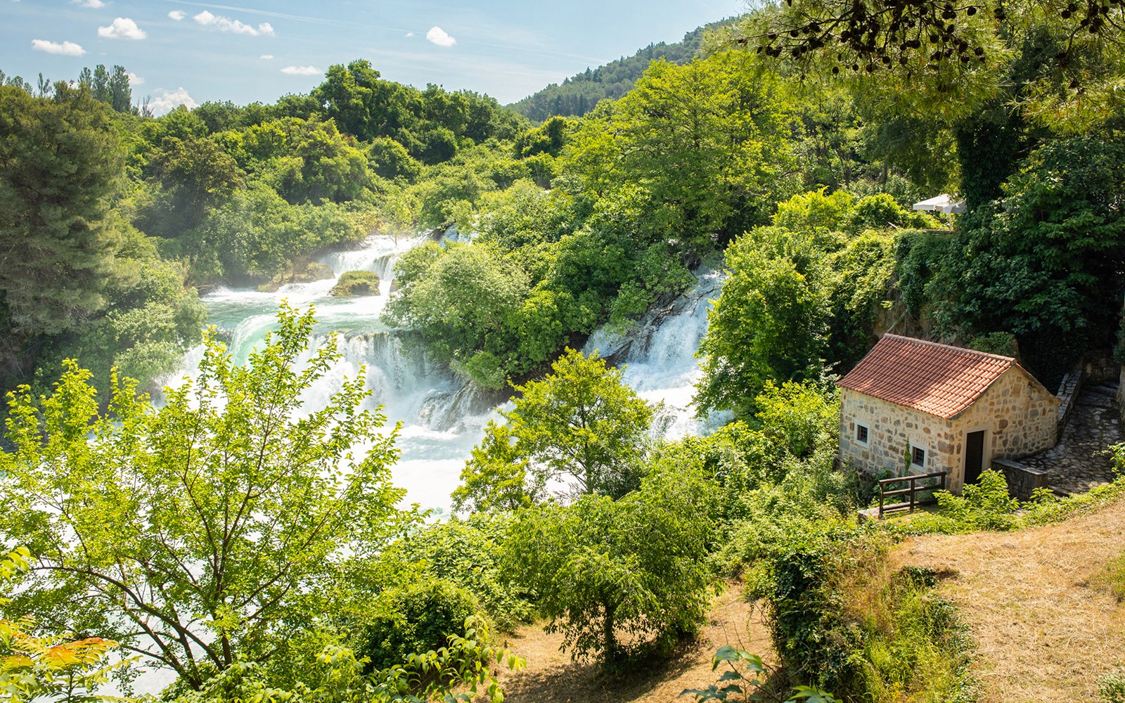 From Split: Full-Day Trip to Krka National Park with Boat Ride & Swimming without Entry Tickets