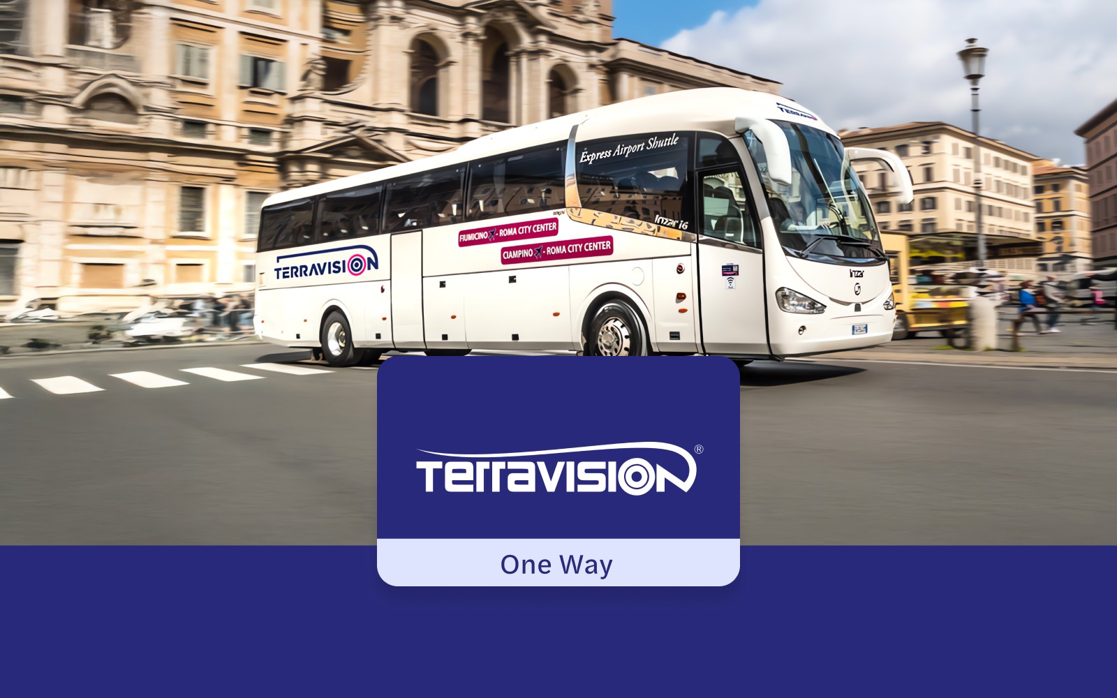Bus Transfers: Fiumicino Airport to/from Rome Termini Station by Terravision