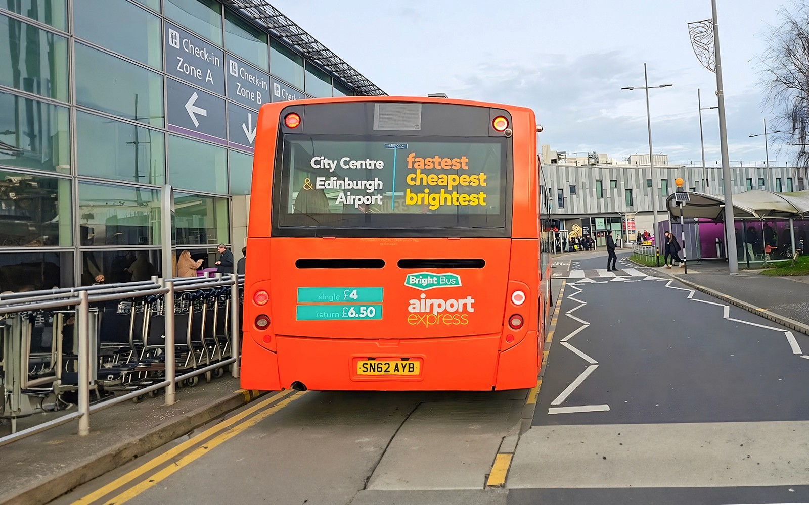 Bus Transfer: Edinburgh Airport to/from Edinburgh City Center by Bright Bus — gallery 2