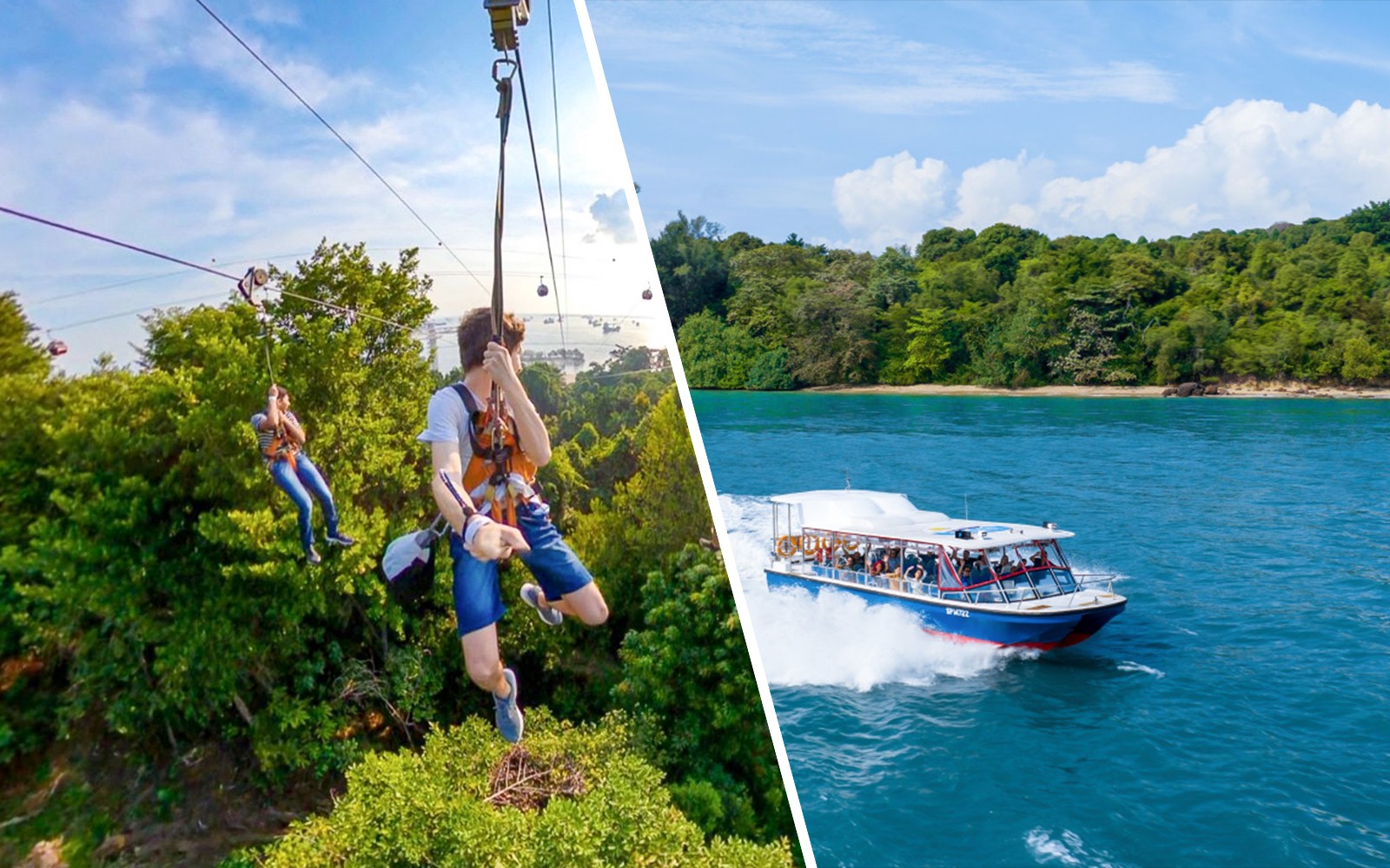 Combo: MegaZip Tickets at Mega Adventure Park Sentosa + Singapore Cable Car Sky Pass / Albatross Speedboat Adventures — gallery 1