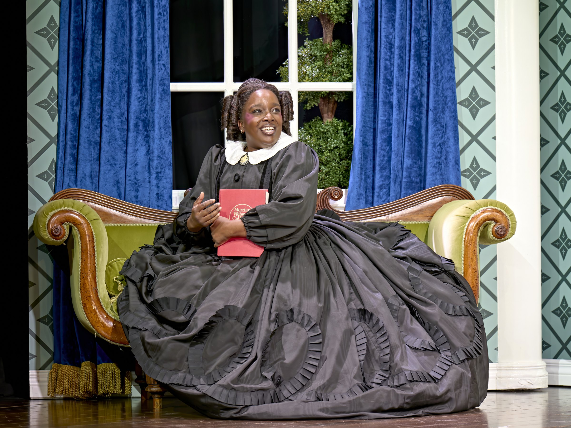 Oh, Mary! photos: Lolly Adefope as Mary Todd Lincoln at the Trafalgar Theatre