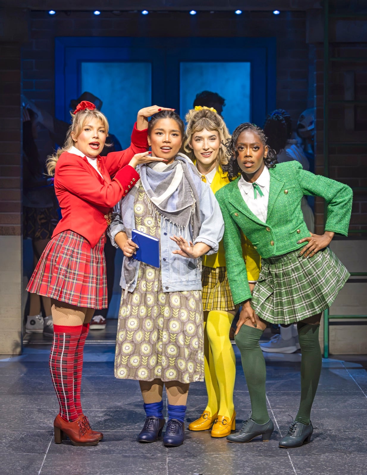 Liberty Stottor, Gerardine Sacdalan, Lou Henry and Jessica Ibadin in Heathers The Musical. Photo by Pamela Raith.